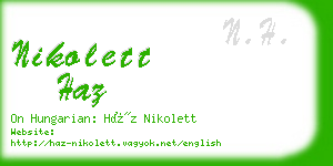 nikolett haz business card